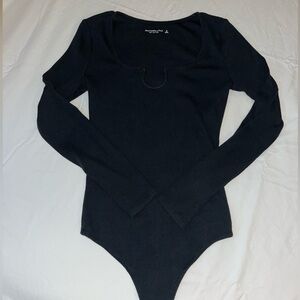 Abercrombie Ribbed Knit Scoop Neck Bodysuit